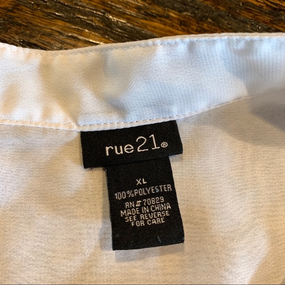 Half button up sheer top blouse career XL roll tab - Picture 8 of 12